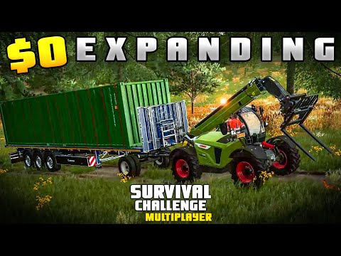 SPENDING $0 TO EXPAND! | Survival Challenge CO-OP | FS22 - Episode 83