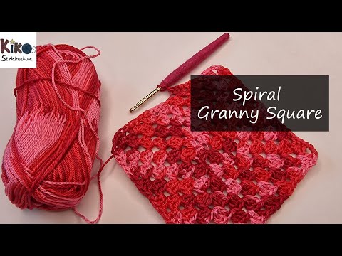 Kikos Strickschule - Anleitung - Spiral Granny Square