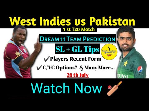 West Indies vs Pakistan Dream 11 Team,WI vs PAK Dream 11 Team Prediction