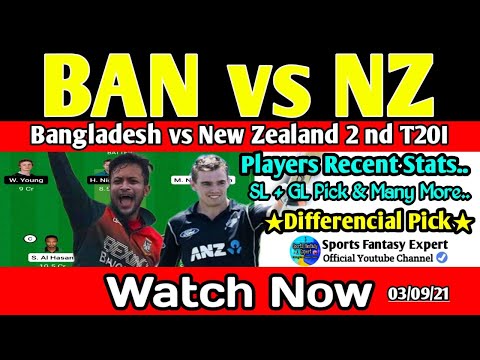 BAN vs NZ Dream11 Team Prediction,  Bangladesh vs New Zealand Dream11 Team, BAN vs NZ 2 nd T20I