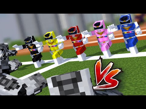 Denji Sentai Megaranger VS Silverfish monster | Minecraft  Animation