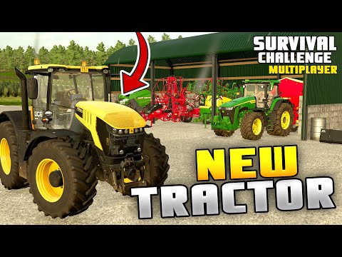 NEW TRACTOR HAS A HARD DAY | Survival Challenge CO-OP | FS22 - Episode 76