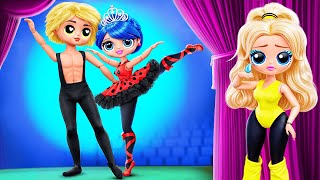 Ladybug Became Ballerina! Miraculous Crafts for LOL Doll